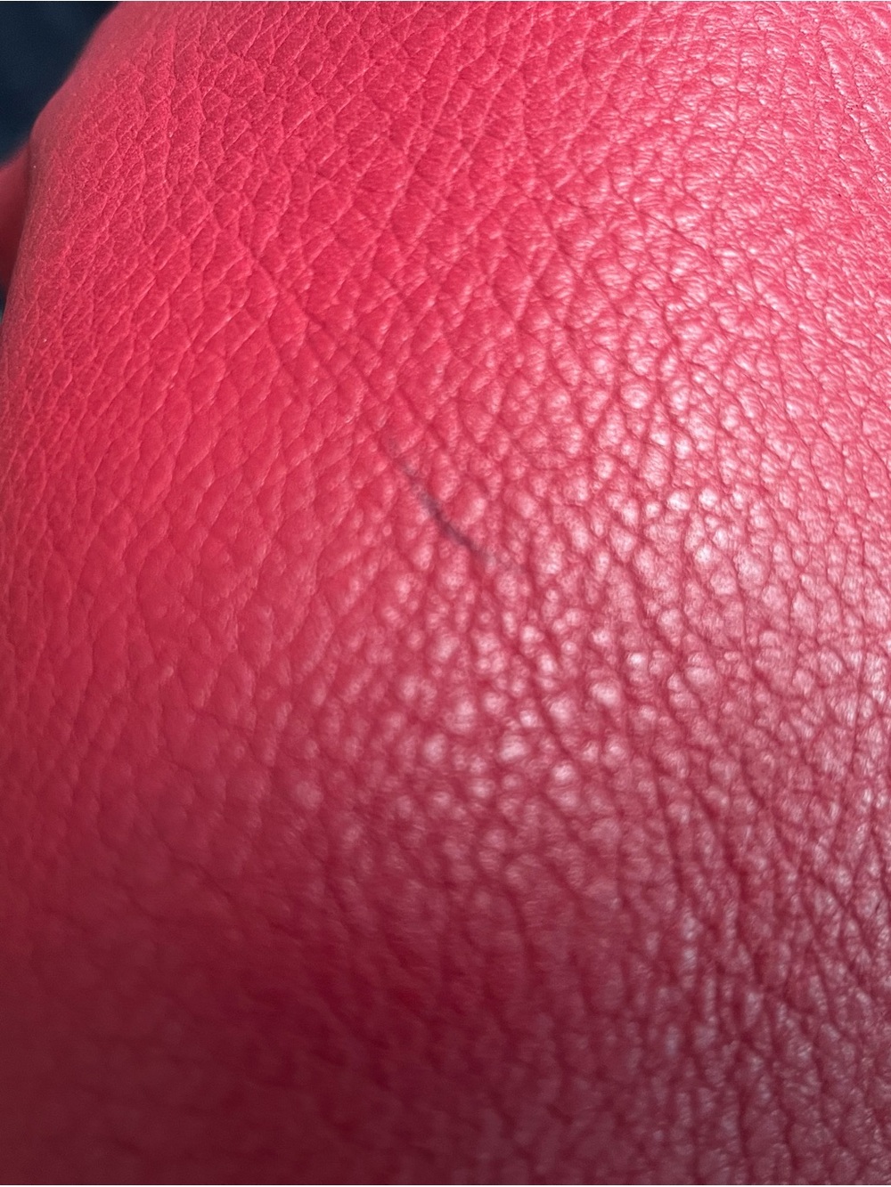 Portland Leather Red Shoulder Tote with Gold Accents - Picture 4 of 10